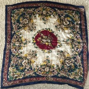 100% Silk Scarf with rolled edges. - no brand tag